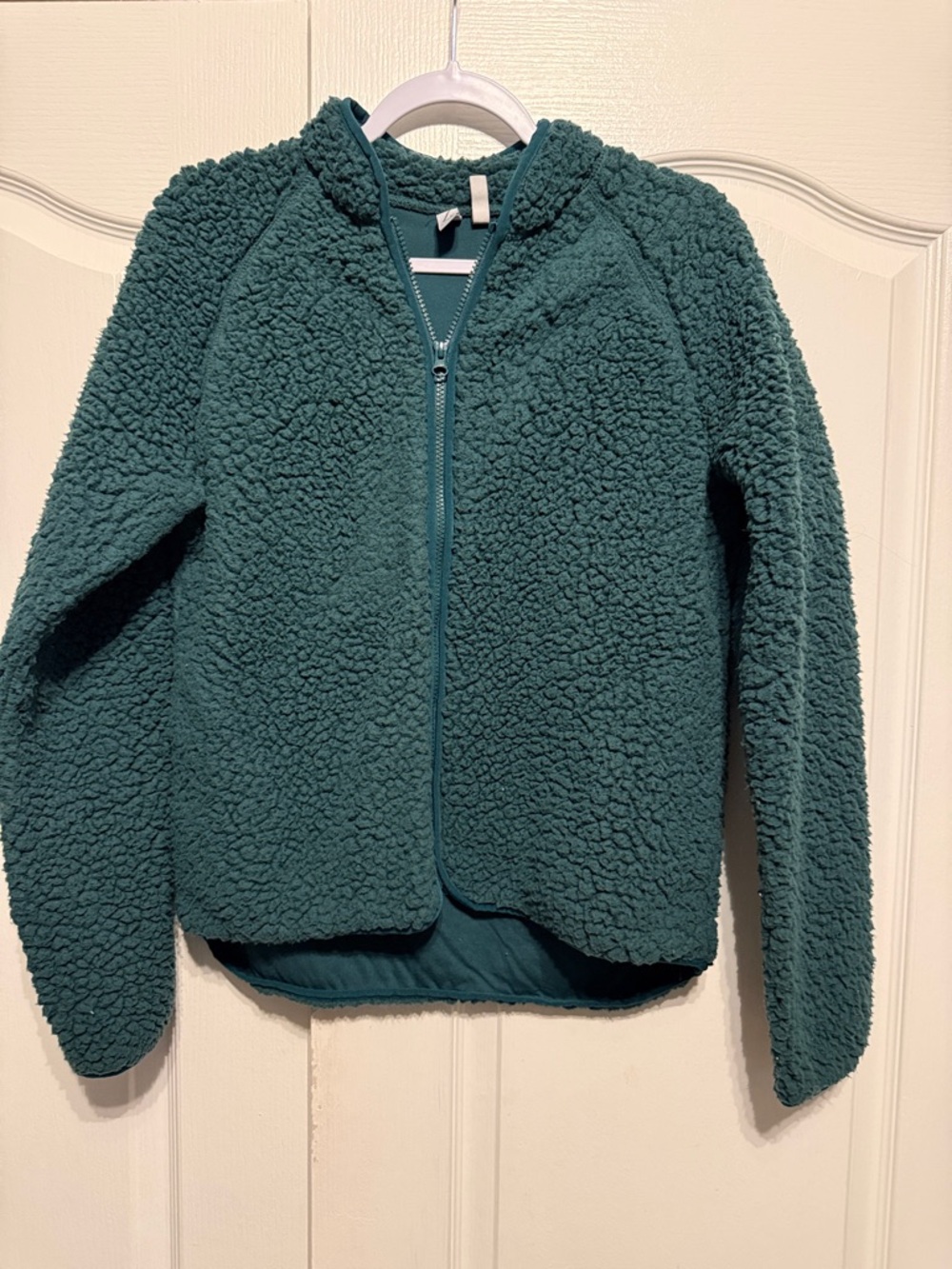Zella Teal Sherpa Zip Hoodie Jacket